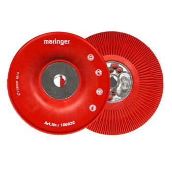 Spezial-Fiberstützteller Ø115 M14 gerillt ROT