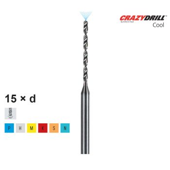 MIKRON CrazyDrill Cool 15 x d, uncoated1,00mm
