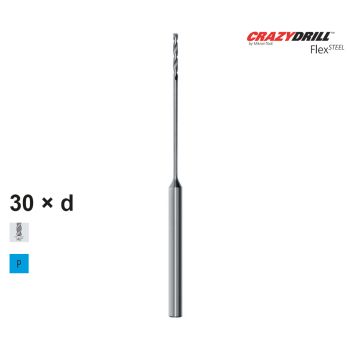 MIKRON CrazyDrill Flex Steel 30 x d, uncoated1,00mm