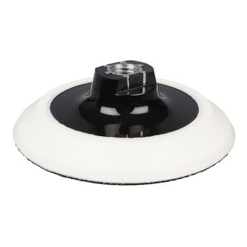 Hookit-Unterlagsteller Radienschliff 125mm W5/8-11PUR-Schaum, ohne Loch, weiß Höhe 12mm
