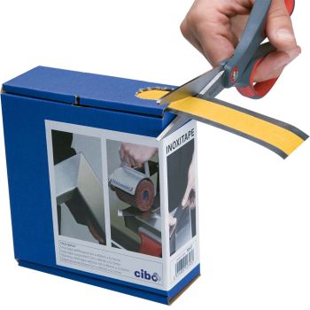 Edelstahl Abdeckband 40mm x 5lfm, Stärke 0,15mmzum Gehrung schleifen,  selbstklebend