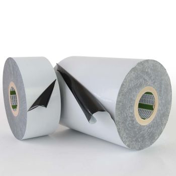 Oberflächenschutzfolie 100mm x 500lfmselbstklebend schwarz/weiss, Polyethylenfolie 80µm
