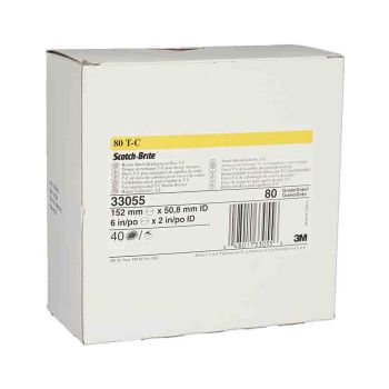 3M Radial Bristle Brush Nachf. BB-ZB Ø152,4 K80Form C, gebogene Borsten, gelb, 40 Segmente