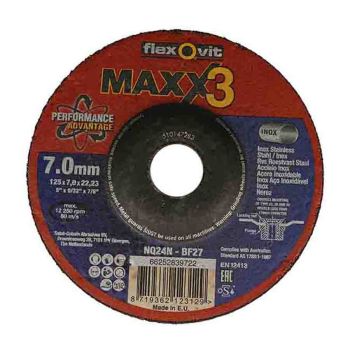 Spezial-Schruppscheibe MAXX3 Keramik Ø 125x4,2gekröpft BF27 NQ24R