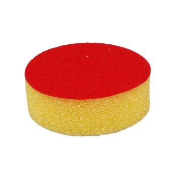 Schaumpolierteller Ø 77mm Härte 74 rot-gelb