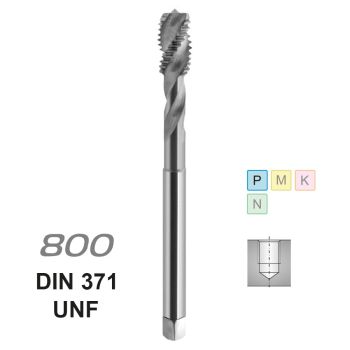 Tap 800 Maschinengewindebohrer UNF 7/16-20HSS-E / C / DIN 371 / 2B / RSP40 / Typ Stahl