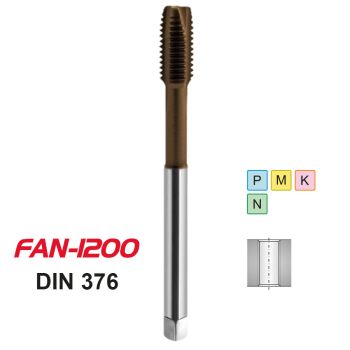 Tap Fan 1200 Maschinengewindebohrer M 12HSS-E-PM / B / TS / DIN 376 / 6H / Typ P/M/N