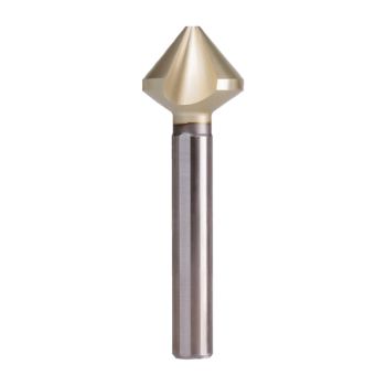 HSS Kegelsenker DIN355 Form C 90°Ø 4,3 beschichtet mit 3 Spannflächen am Schaft
