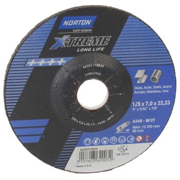 INOX Spezial-Schruppscheibe A/O Ø 125x7,0mm A24RX-TREME Life gekröpft T27 - AKTIONSPREIS
