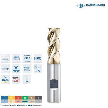 VHM Schaftfräser AluStar IK-Y Ø 83 Zähne / CF0,10 / 8x19x63x8h6 / D3/L3=7,7/27