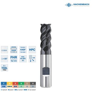 VHM Schaftfräser Semi-Finish DC Ø 104 Zähne / ER0,3 / 10x22x72x10h5 / 6535HB