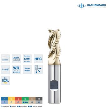 VHM Schaftfräser AluMaxx Ø 123 Zähne / CF0,50 / 12x26x83x12h6, D3/L3=11,7/38