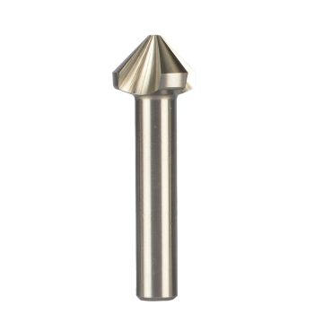 HSS-E Kegelsenker DIN355 Form C 90° Ø 6mmSchaft Ø 5mm ungleich geteilt