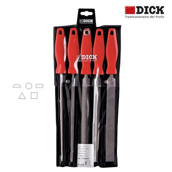 Werkstattfeilen Satz zu 5 Stk. Hieb 2Hieblänge 200mm in Satztasche
