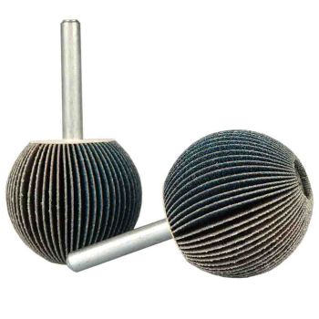 Kugel Fächerschleifer Zirkon Ø 30x6mm K80VE = 10 Stück