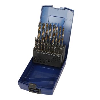 HSS-G Turbo Spiralbohrer im Satz mit ZentrierspitzDIN338 / Typ N 5xD / 1,0-10,0/0,5mm