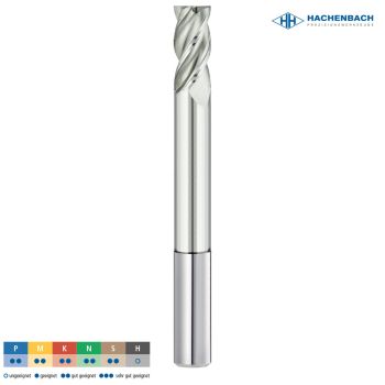 VHM HPC Schaftfräser Genius Ø 10 LongNeck4 Zähne / ER0,3 / 10x22x100x10h6, D3/L3=9,7/62