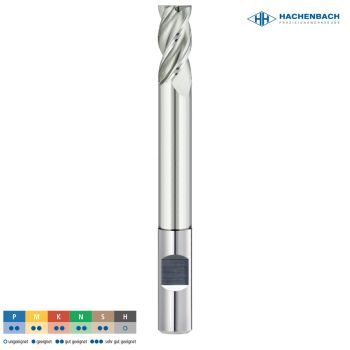 VHM HPC Schaftfräser Genius Ø 10 LongNeck4 Zähne / ER0,3 / 10x22x100x10h6, D3/L3=9,7/62