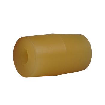 Vulkollanrolle Ø 60x100x19mm mit VA Schutzscheibemit 2 Keilnuten