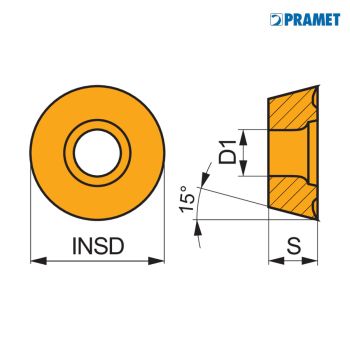 Pramet Wendeplatten RDET 1003MOSN:M8340 Bild 1