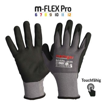 Montagehandschuh m-FLEX PRO Gr. 10Polyester-Spandex/Nitril - touchfähig