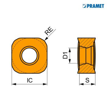 Pramet Wendeplatten SNGX 110416SR-M:M8340 Bild 1