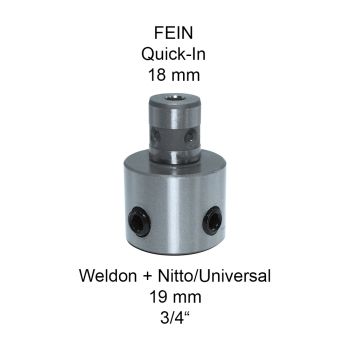 Adapter Quick-In 18mm auf Weldon 19mmfür Kernbohrmaschinen