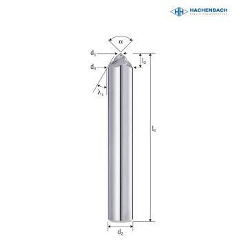 VHM Entgratfräser spiralisiert 90° Ø 10 SP4 Zähne / 90° 0/10x3,75x72x10h6 / 6535HA