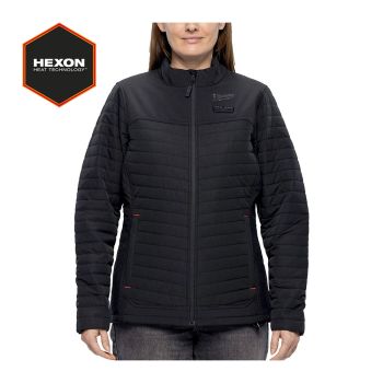 12 V Akku-Heiz-Steppjacke Damen schwarz - SM12HPJLBL3 - ohne Akku u. Ladegerät