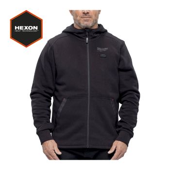 12 V Akku-Heiz-Kapuzenpullover Herren - SM12HHBL5 - schwarz, ohne Akku u. Ladegerät