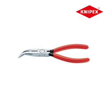 KNIPEX-Flachrundzange, gewink.mit Schneide, poliert
