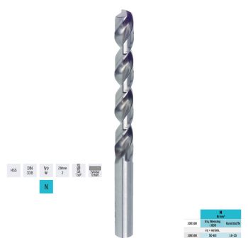 Spiralbohrer HSS AluDIN 338/W     1,00mm PREMUS