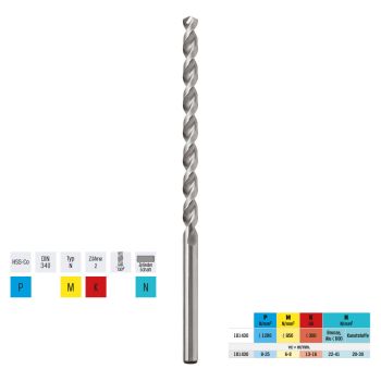 Spiralbohrer HSS-Co UNIDIN 340/R40N  1,00mm PREMUS