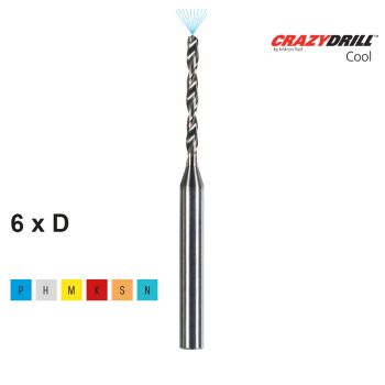 MIKRON CrazyDrill Cool 6 x d, uncoated0,75mm