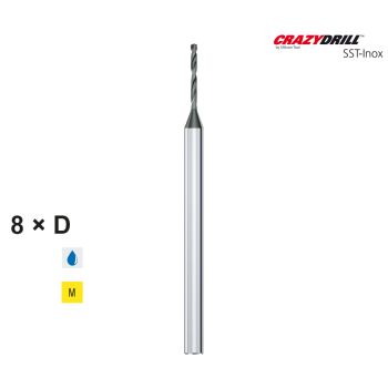 MIKRON CrazyDrill SST-Inox Type IN - 8 x d0,30mm