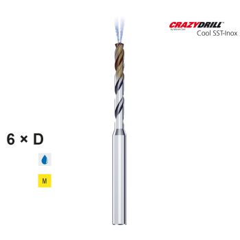 MIKRON CrazyDrill Cool SST-Inox 6 x d1,00mm