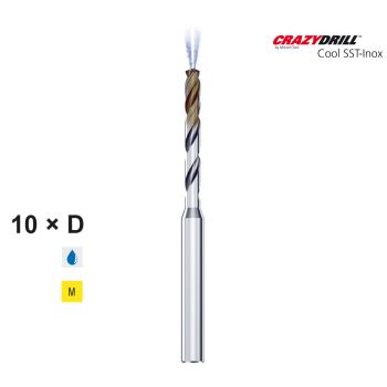 MIKRON CrazyDrill Cool SST-Inox 10 x d1,00mm