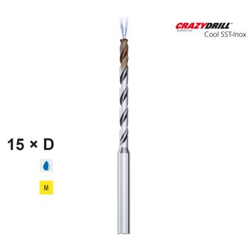 MIKRON CrazyDrill Cool SST-Inox 15 x d1,00mm