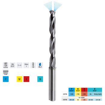 Bohrer VHM TiAlN 5xD IK UNIDIN6537 HA    2,00mm PREMUS-GP