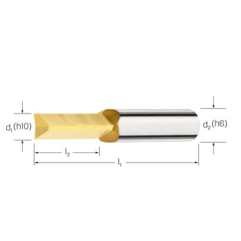 Gewindeausbohrwerkzeug VHM-TiNWerksnorm, Z=3,  M 3 PREMUS