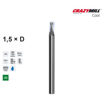 MIKRON CrazyMill Cool Square 1.5 x d0,30mm  - Z2 - Type A
