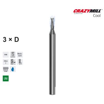 MIKRON CrazyMill Cool Square 3 x d0,30mm  - Z2 - Type B