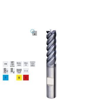 Trochoidalfräser VHM-TiAlN, ungl. m.ERWerksn.UNI-HPSM 4-3xd  6,00 GP