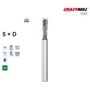 MIKRON CrazyMill Cool Ball 5 x d1,00mm - R 0,50 - Z4 - Type C