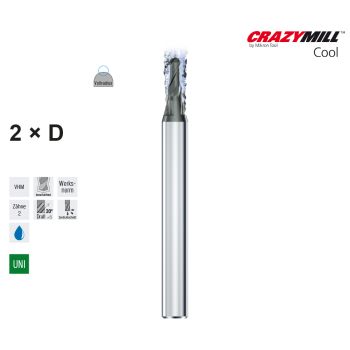 MIKRON CrazyMill Cool Ball 2 x d0,30mm - R 0,15 - Z2 - Type A