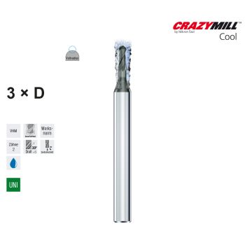 MIKRON CrazyMill Cool Ball 3 x d0,30mm - R 0,15 - Z2 - Type B