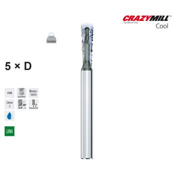MIKRON CrazyMill Cool Ball 5 x d0,30mm - R 0,15 - Z2 - Type C