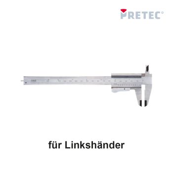 Taschenmessschieber Linkshände150x 40mm Feststell. PRETEC