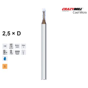 MIKRON CrazyMill Cool Micro 3 x d0,20mm  - Z3 - Type B