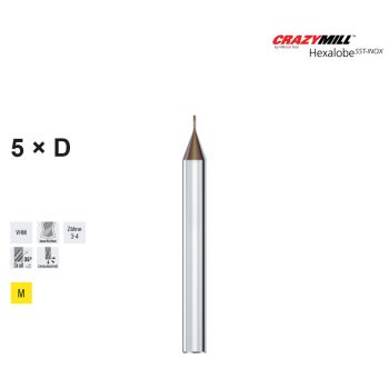 MIKRON CrazyMill Hexalobe SST-Inox 5 x d0,20mm  - Type C
